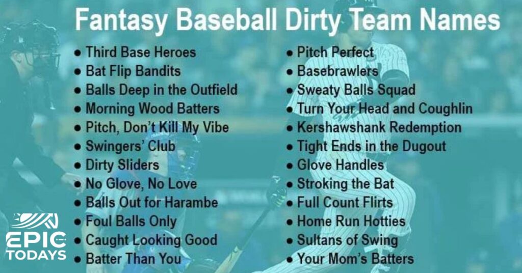 Funny Baseball Team Names Fantasy